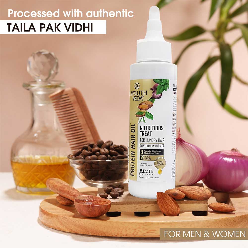 Ayouthveda Protein Hair Oil With Bhringraj and Coffee Beans