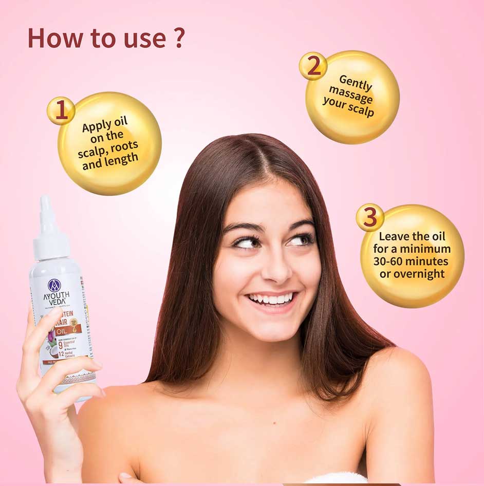 Ayouthveda Protein Hair Oil With Bhringraj and Coffee Beans