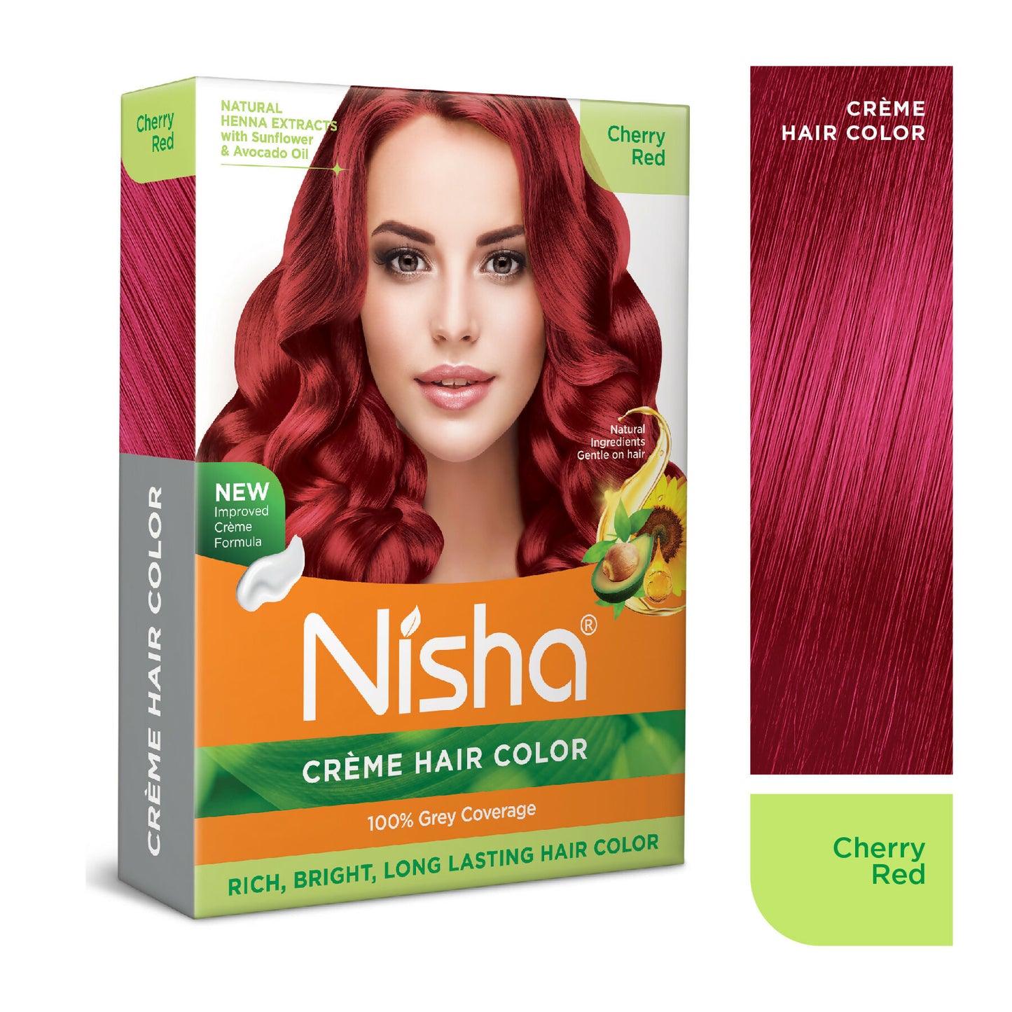 Nisha Creme Hair Color for Women - Cherry Red - Distacart
