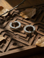 Thumbnail for NVR Men's Silver Plated Hoop Earrings - Distacart