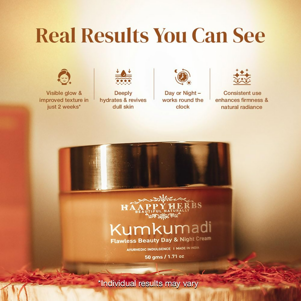 Haappyherbs Kumkumadi Flawless Beauty Day & Night Cream - Distacart