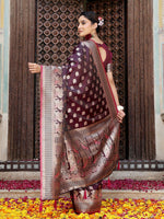 Thumbnail for Astita Purple Silk Saree