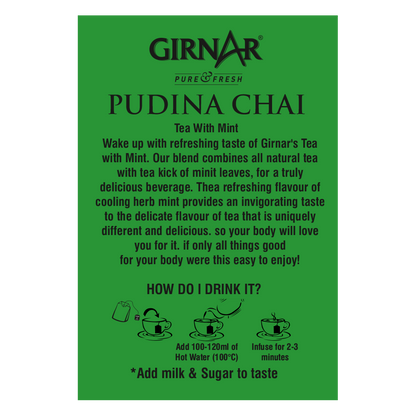Girnar Black Tea Bags - Pudina - Distacart