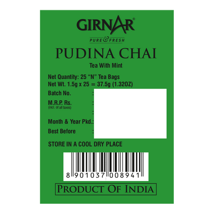 Girnar Black Tea Bags - Pudina - Distacart