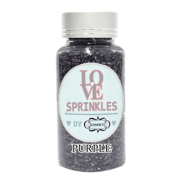 confect purple vermicelli sprinkles 90 gms