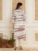 Thumbnail for Yufta Purple Embroidery Cotton Have A Lining Kurta Trousers With Dupatta Set