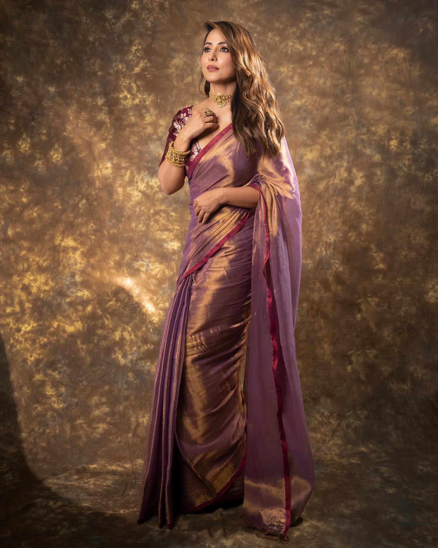 Evanik Attractive Purple Fendy Silk Saree with Jacquard Weaving Blouse