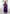 Lorenvalley Fashion Purple Roman Chanderi Silk Handwork Beads Work Anarkali Pant with Dupatta