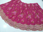 Thumbnail for Jyoti Fashion Pink Jari with Sequin Embroidered Georgette Semi Lehenga Choli with Dupatta - Distacart
