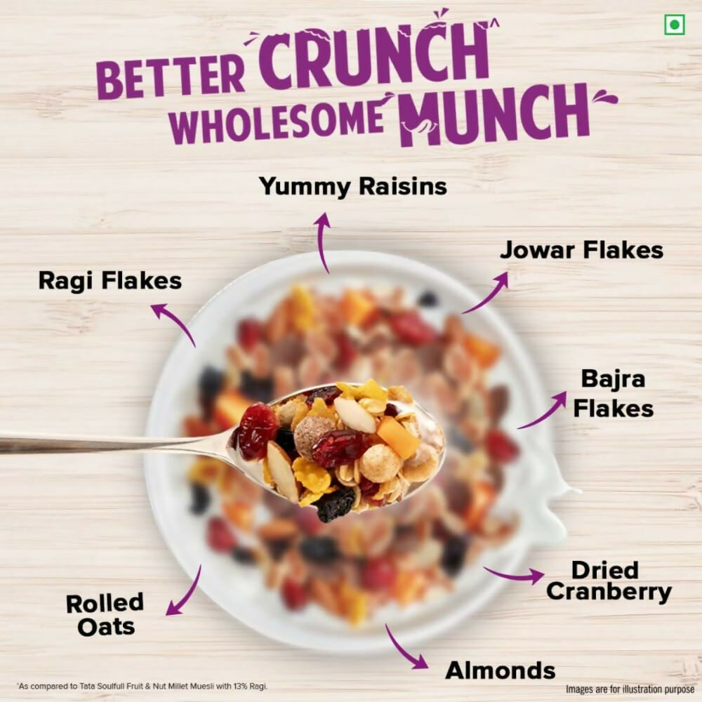 Tata Soulfull Millet Muesli Breakfast Cereals (Fruit & Nut) - Distacart