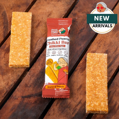 Sweet Karam Coffee Crushed Peanut Chikki Bar (Zero White Sugar) - Distacart