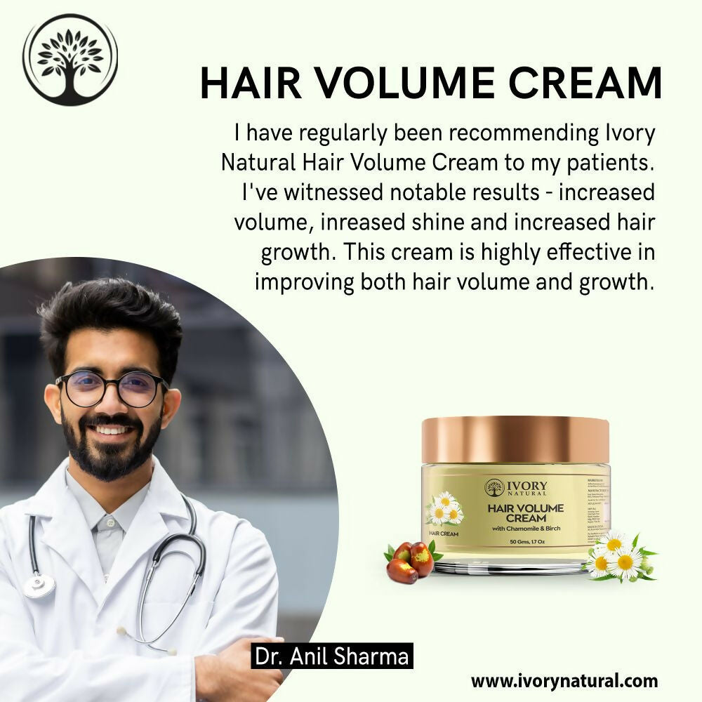 Ivory Natural Hair Volume Cream For Thicker, Fuller Looking Hair - Distacart