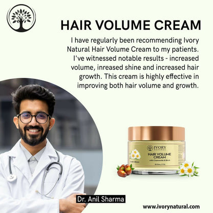 Ivory Natural Hair Volume Cream For Thicker, Fuller Looking Hair - Distacart