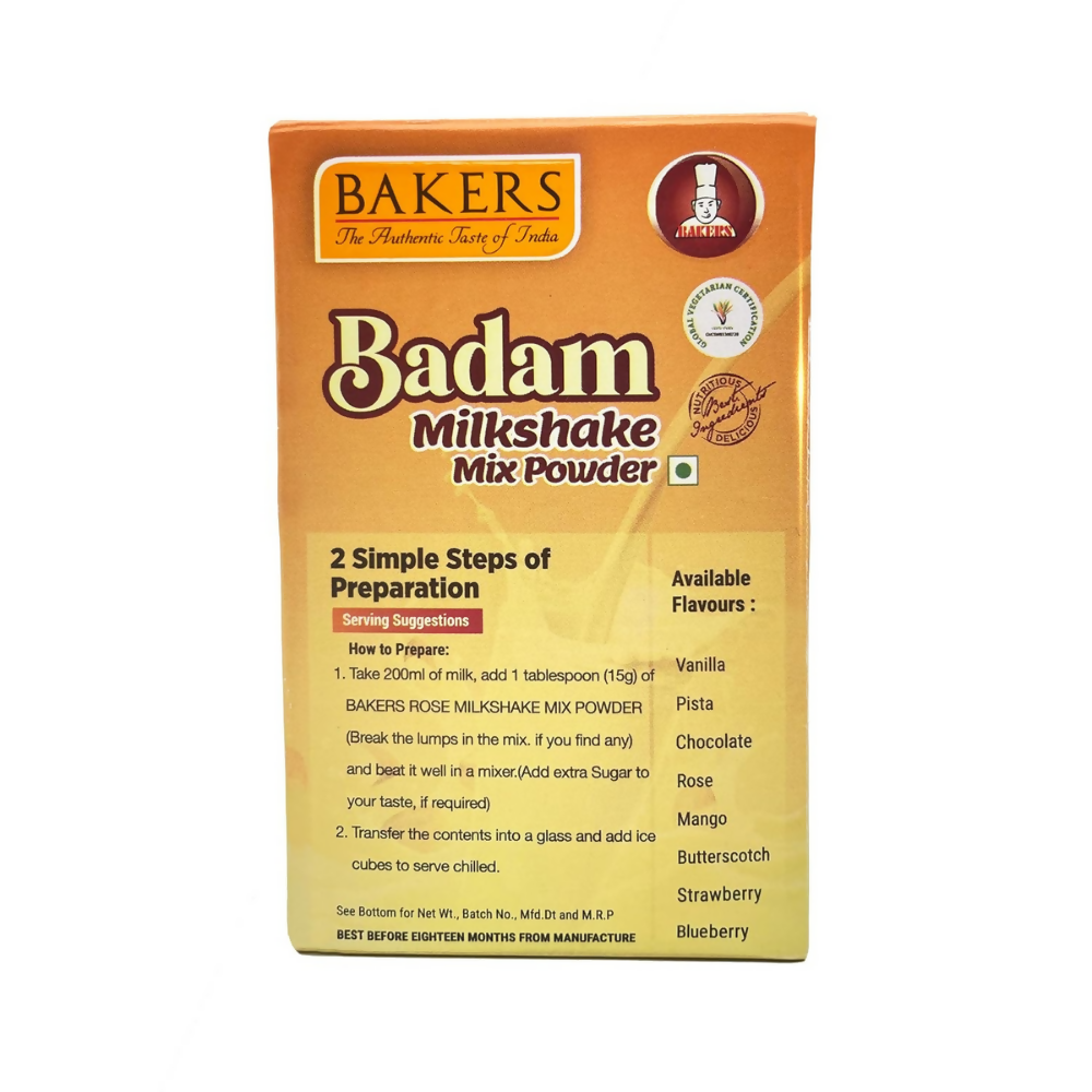 BAKERS Milk Shake Mix Powder - Badam Flavor - Dista