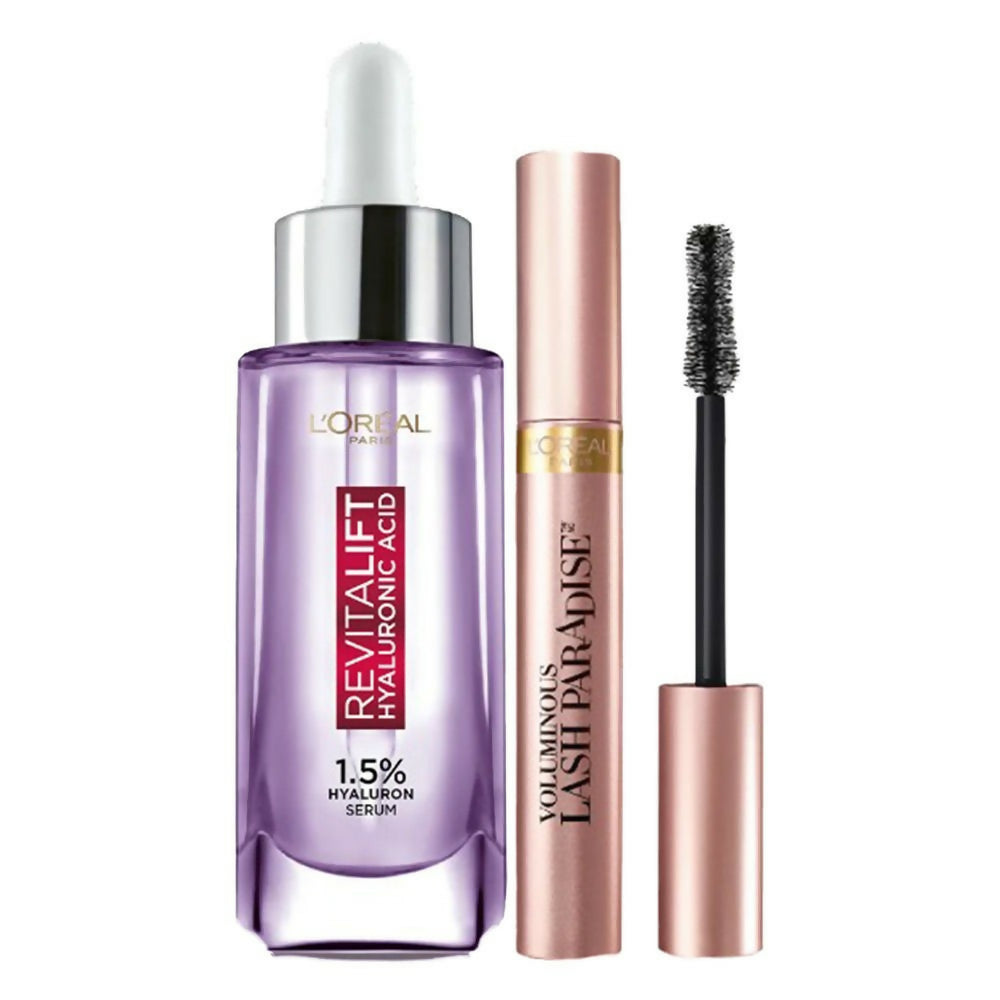 L'Oreal Paris Paradise Beauty Bestsellers - Lash Paradise Mascara & HA Serum - Distacart