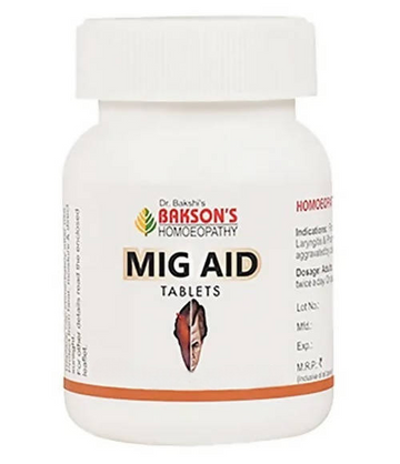 Bakson's Homeopathy Mig Aid Tablets - Distacart