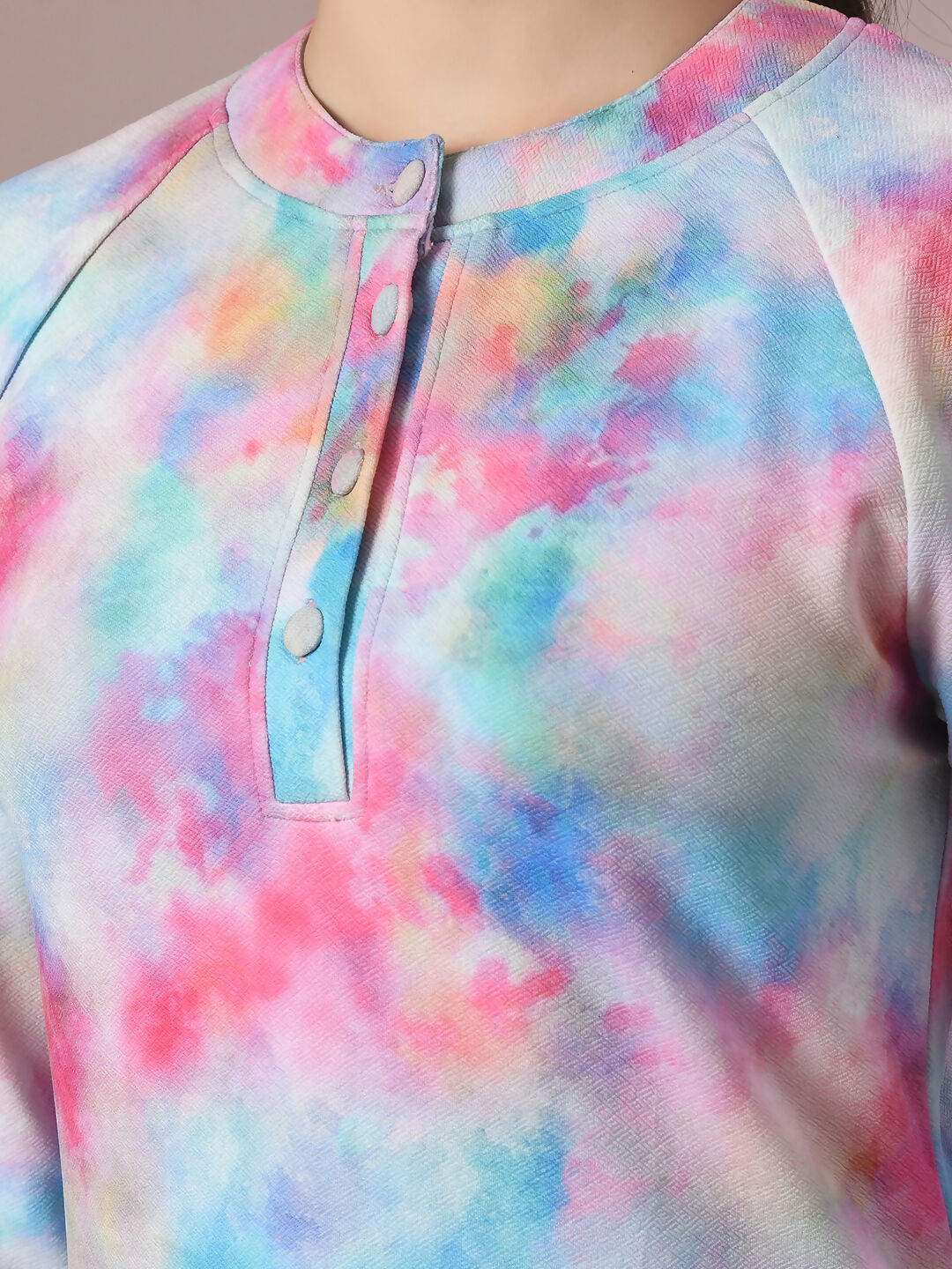 Myshka Women's Multi Embellished Raglan Sleeve Party Top - Distacart