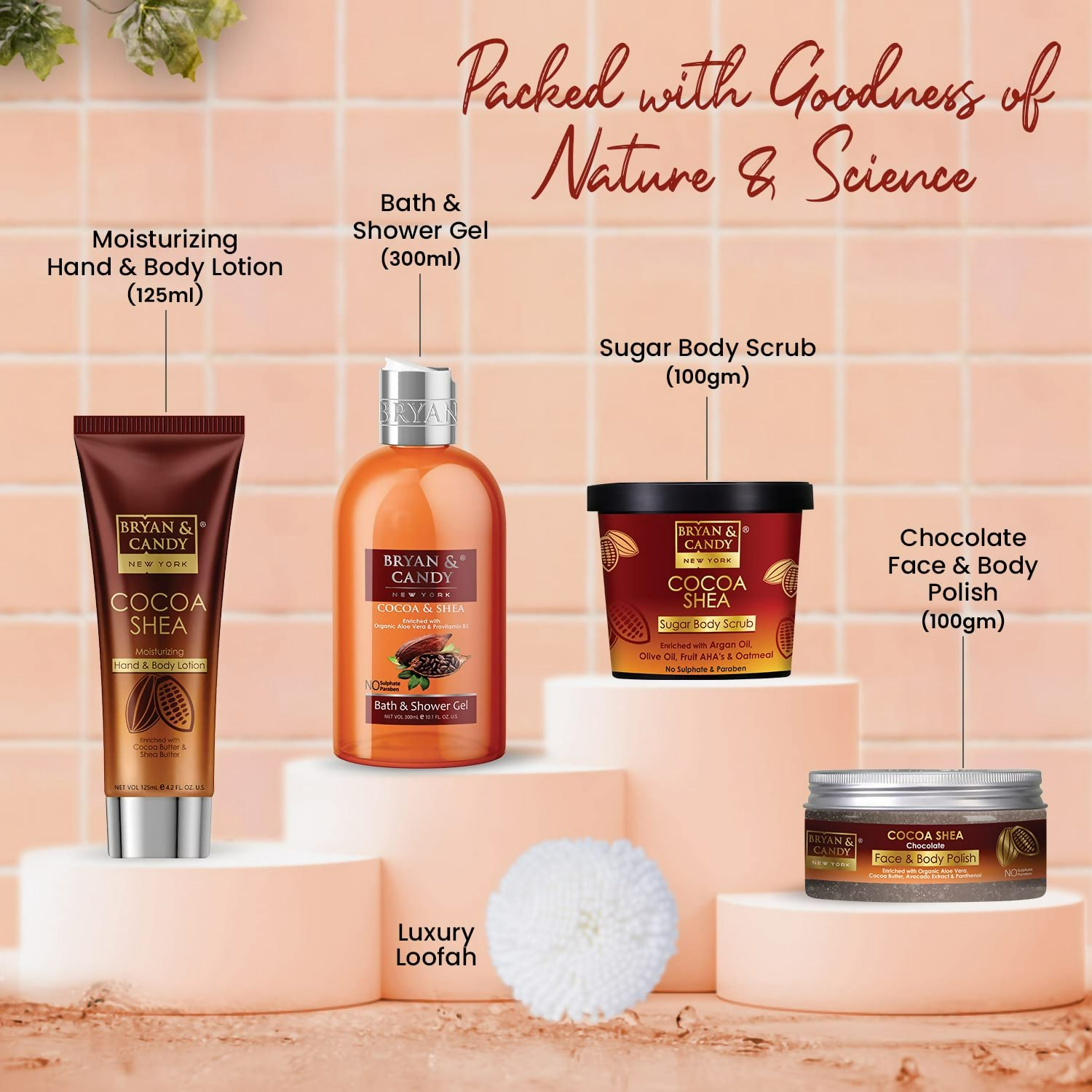Bryan & Candy Cocoa Shea Bath Tub Collection Gift Set Kit - Distacart