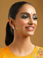 Thumbnail for Ruby Raang Pink Kundan Studs