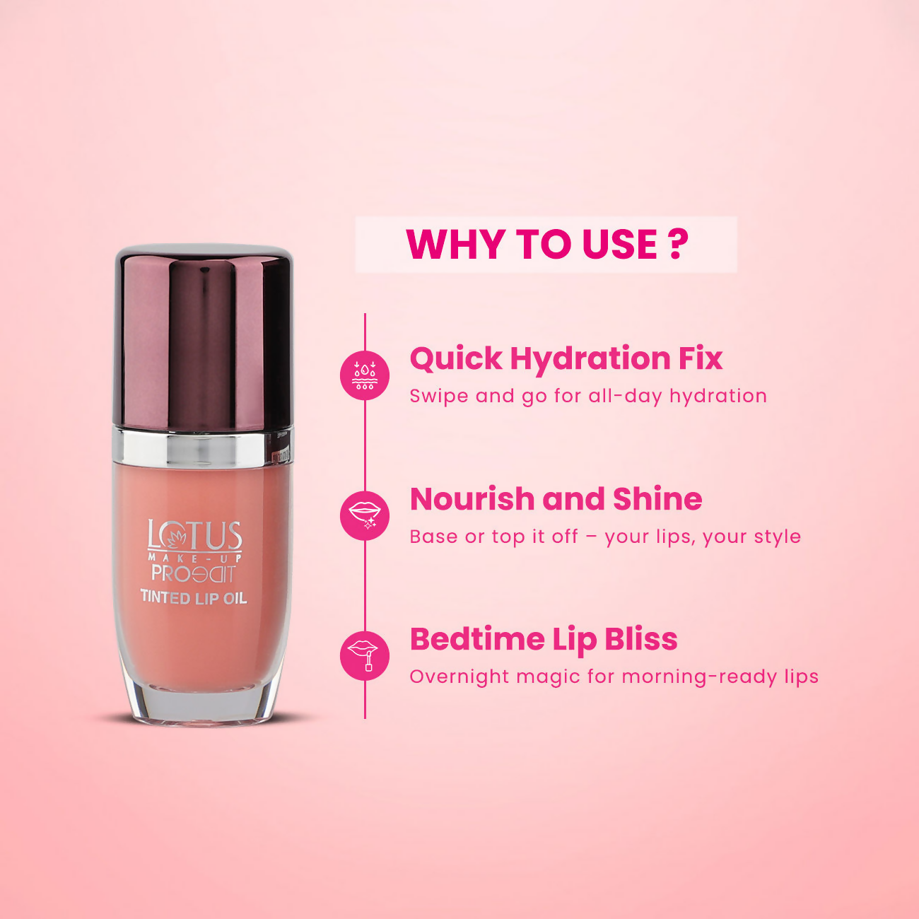 Lotus Make Up Proedit Tinted Lip Oils - Peach - Distacart
