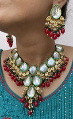 Thumbnail for Joban Fashion Hand Made High Quality Gold Plated Base Metal Alloy Kundan Stone Studded Kundan Jewellery Set - Distacart