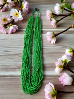 Thumbnail for Inhanns Rangsaaz 20-Layer Luxe Long Beaded Only Necklace - Green Only Necklace - Distacart