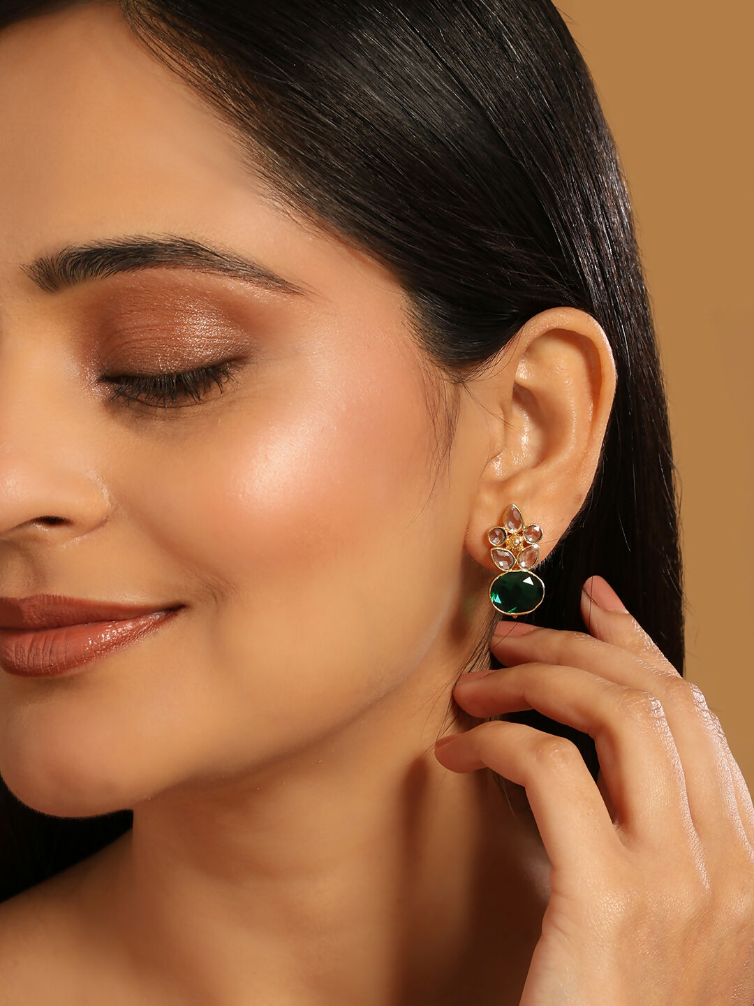 Nuyug 22K Gold Plated Verdant Bloom Studs