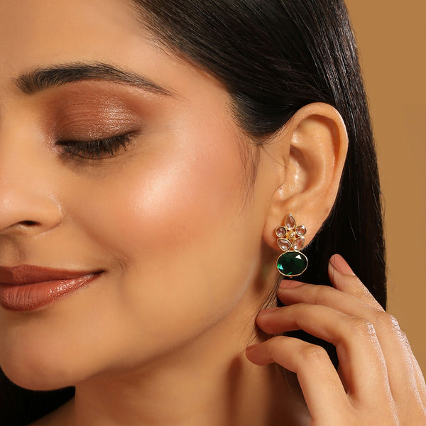 Nuyug 22K Gold Plated Verdant Bloom Studs