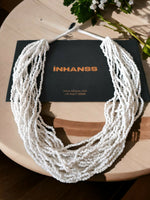 Thumbnail for Inhanns Handmade Beaded Multilayer Necklace, 20 Layers - White - Distacart