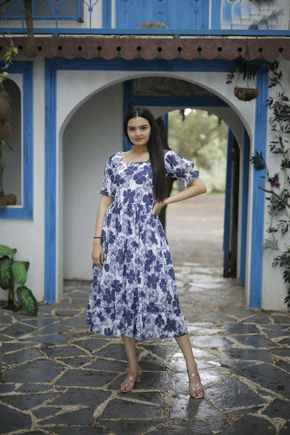 Aayaa Designer Printed One Piece Dress - Multi Color - Distacart