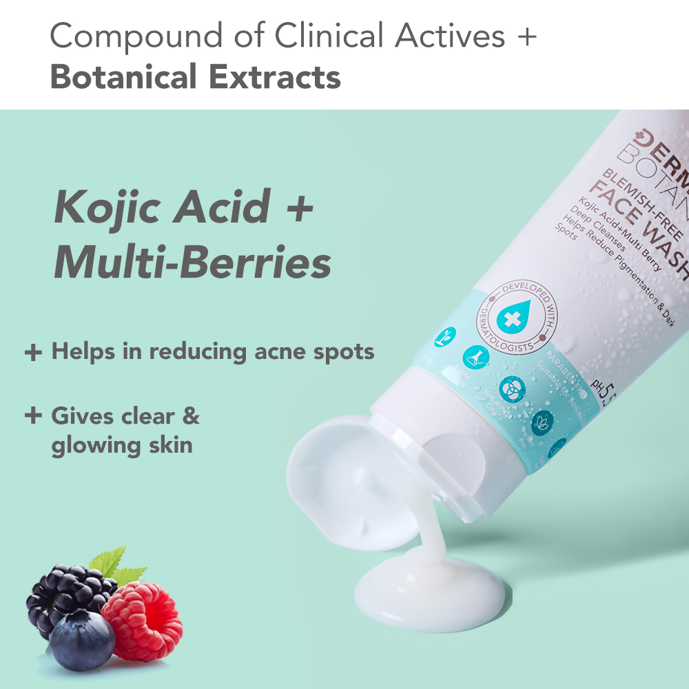 Lotus DermaBotanics Kojic acid + Multi berry Blemish - Free Facewash - Distacart