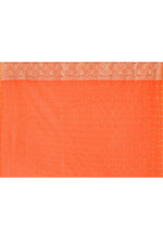 Thumbnail for Joban Fashion Orange Banarasi Soft Pure Handloom Banarasi Silk Saree