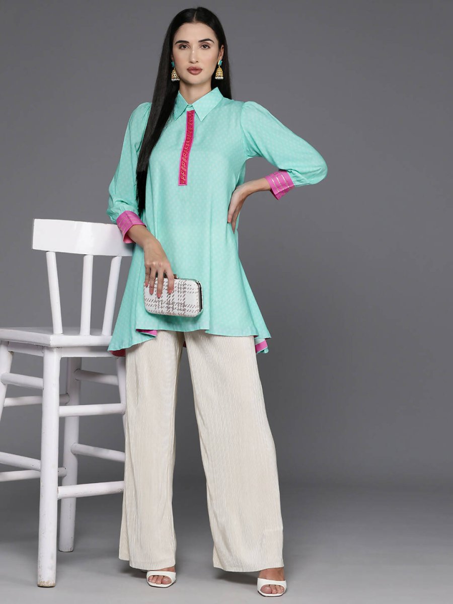 Ahalyaa Women's Traditional wear Tunic - Blue - Distacart