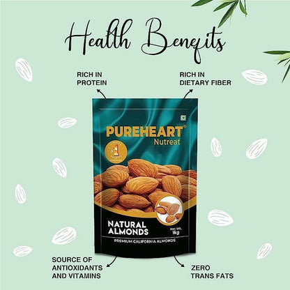 Pureheart Nutreat Natural Almonds - Distacart