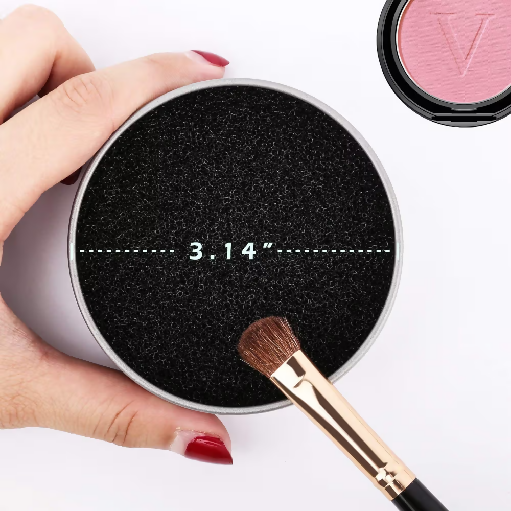 Bronson Professional Makeup Brush Cleaner Sponge Tin Quick Cleaning - Dista