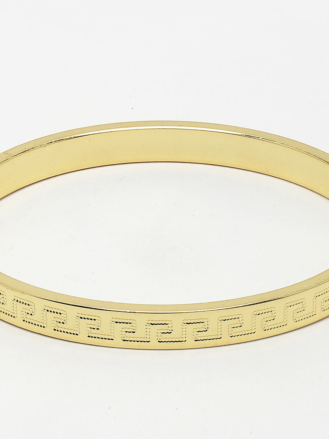 NVR Men's Gold-Plated Stainless Steel Kada Bracelet - Distacart