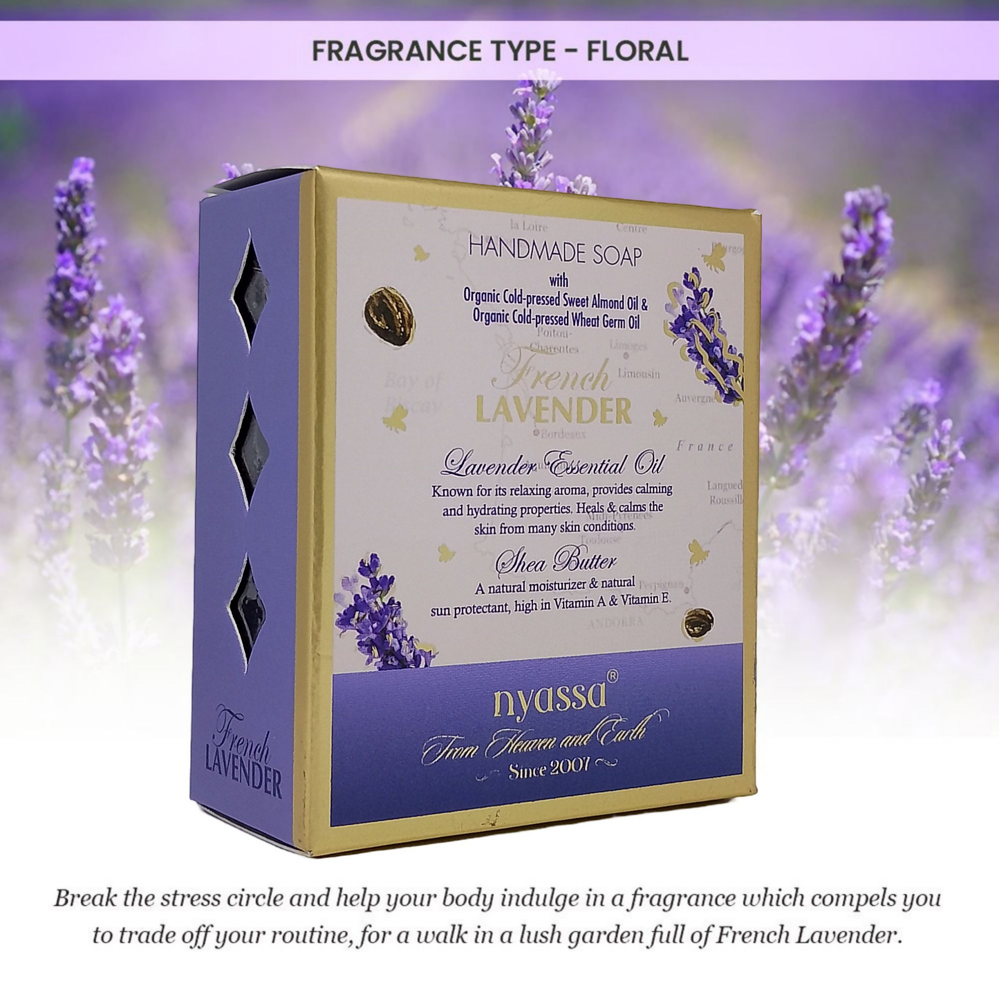 Nyassa Luxurious French Lavender Handmade Soap - Dista