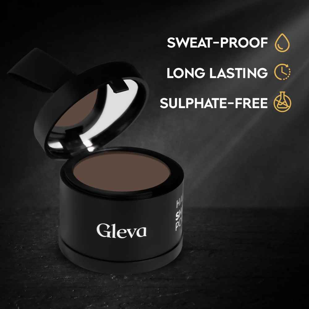 Gleva Hairline Powder Instantly Conceals Hair Root Touch Up Hair Powder for Women & Men - Dark Brown - Distacart