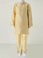 Thumbnail for Joban Fashion Kids Island Elegant Box Sequence work Nehru Jacket Full Sleeves Kurta, Pyjama Set - Golden - Distacart