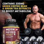 Thumbnail for Scitron Ripped Whey Protein Powder Flavor Chocolate Fudge Brownie