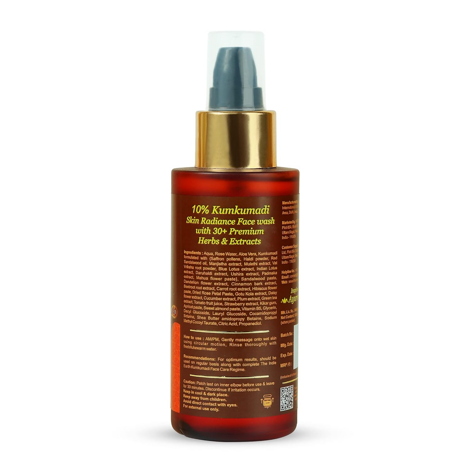 The Indie Earth 10% Kumkumadi Skin Radiance Face wash - Distacart