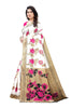 Vamika White Printed Art Silk Saree - Distacart