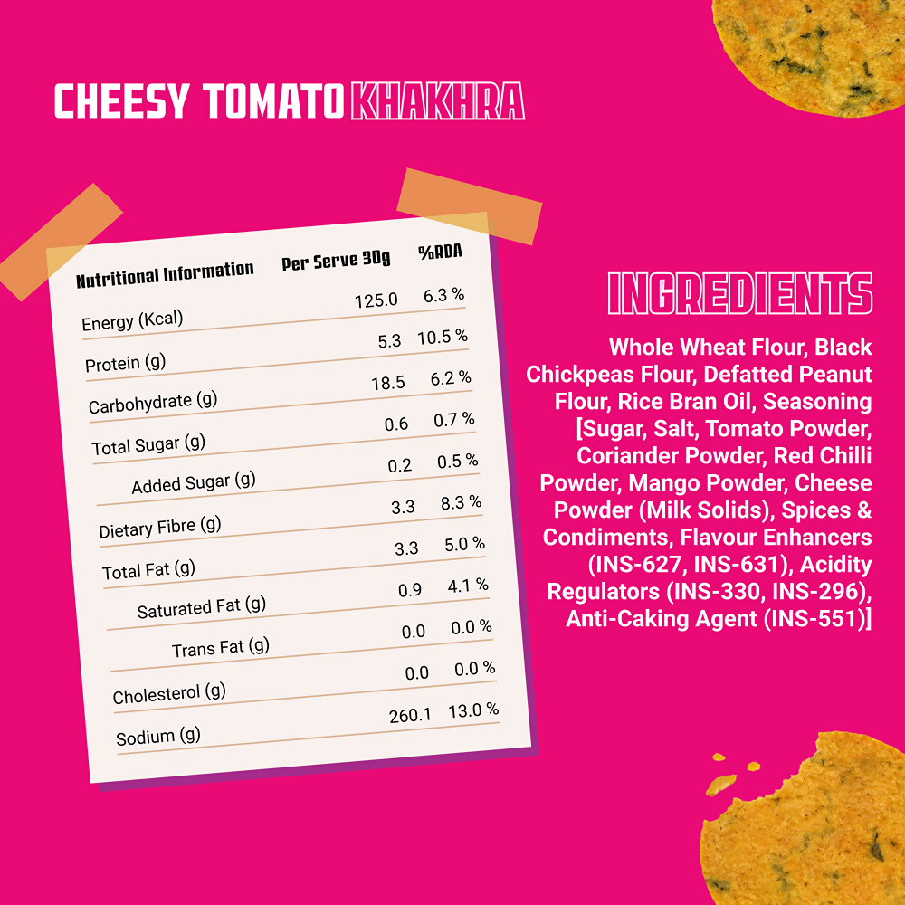 Knacks Coin Khakhra Crisps - Cheesy Tomato Flavour - Dista