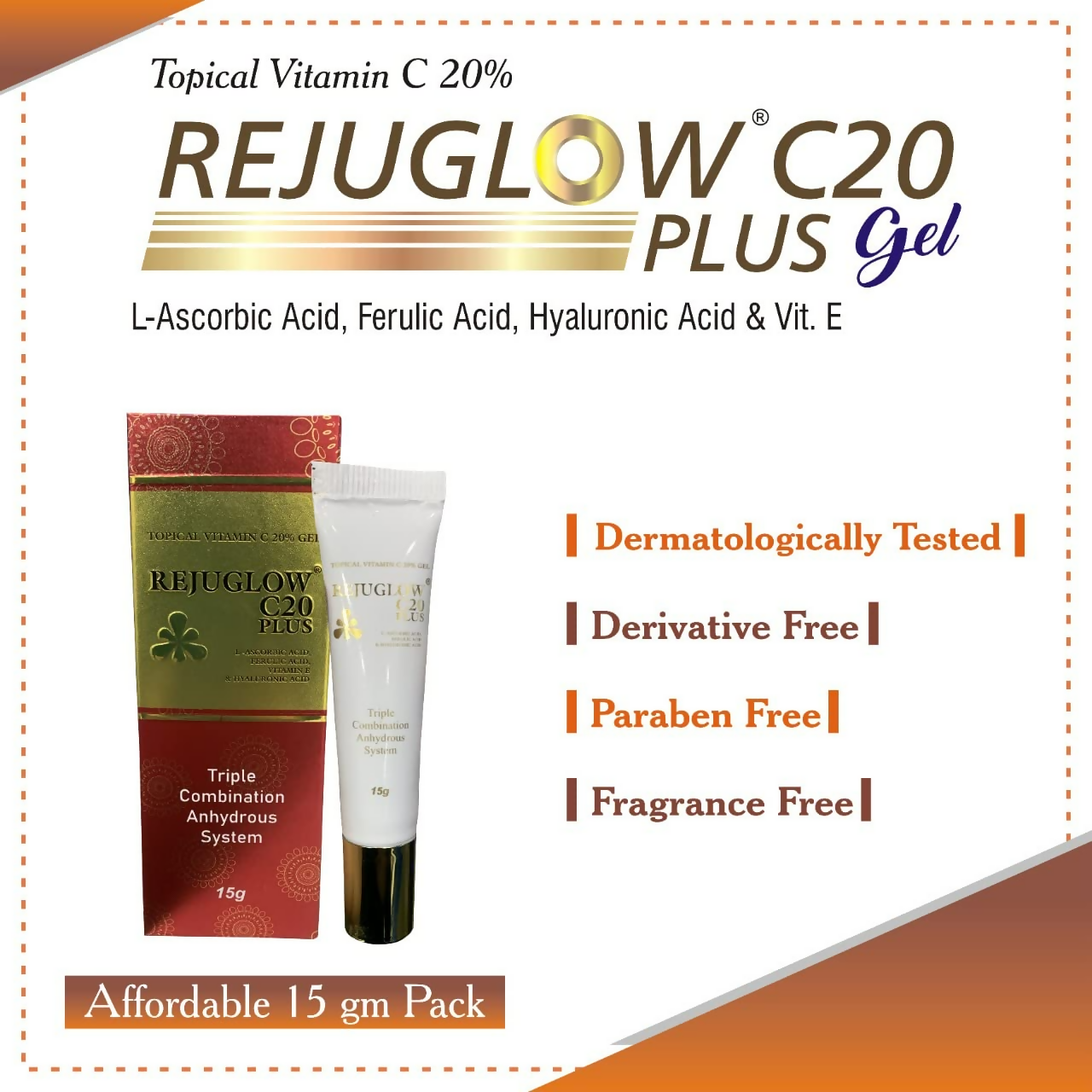 Rejuglow C 20 Plus Gel Enriched With Vitamin E - Distacart