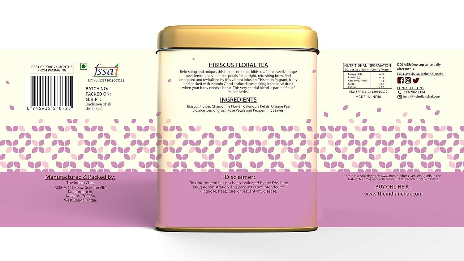 The Indian Chai - Hibiscus Floral Tea - Distacart