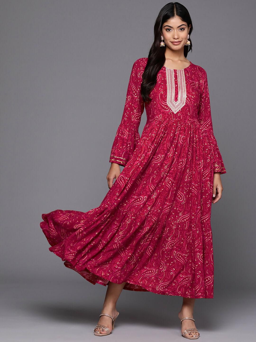 Ahalyaa Women's Traditional wear Lehnga Choli - Red - Distacart
