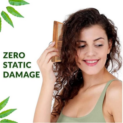 Bronson Professional Kacchi Neem Ayurvedic Wooden Comb - Dista