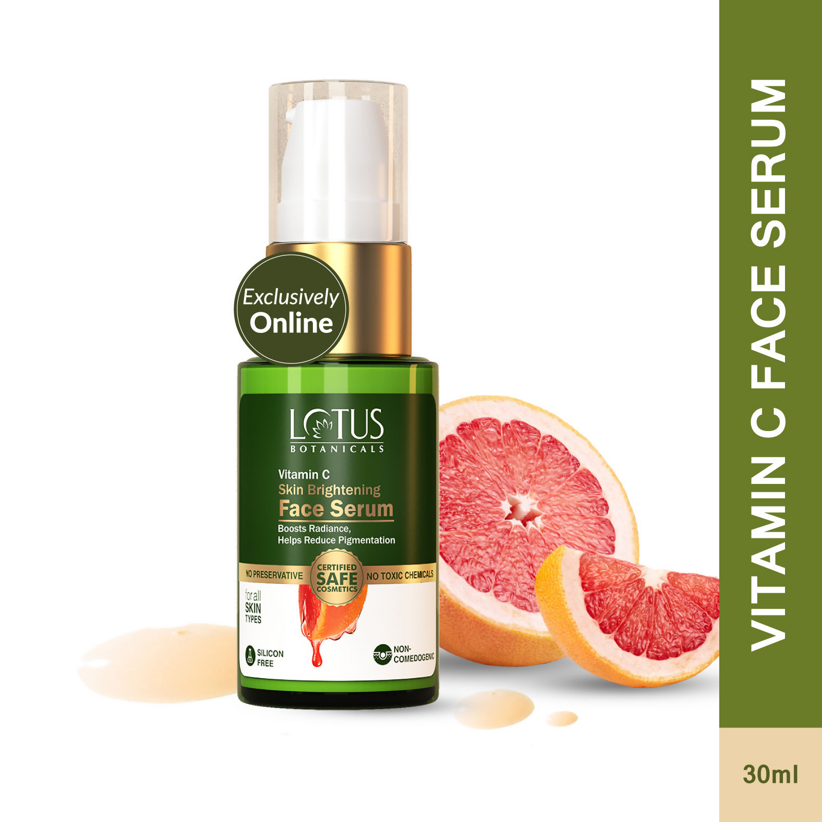 Lotus Botanicals Vitamin C Skin Brightening Face Serum - Distacart