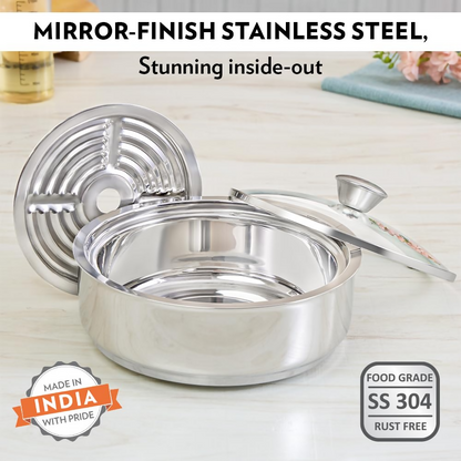 Borosil Stainless Steel Insulated Roti Server - Dista