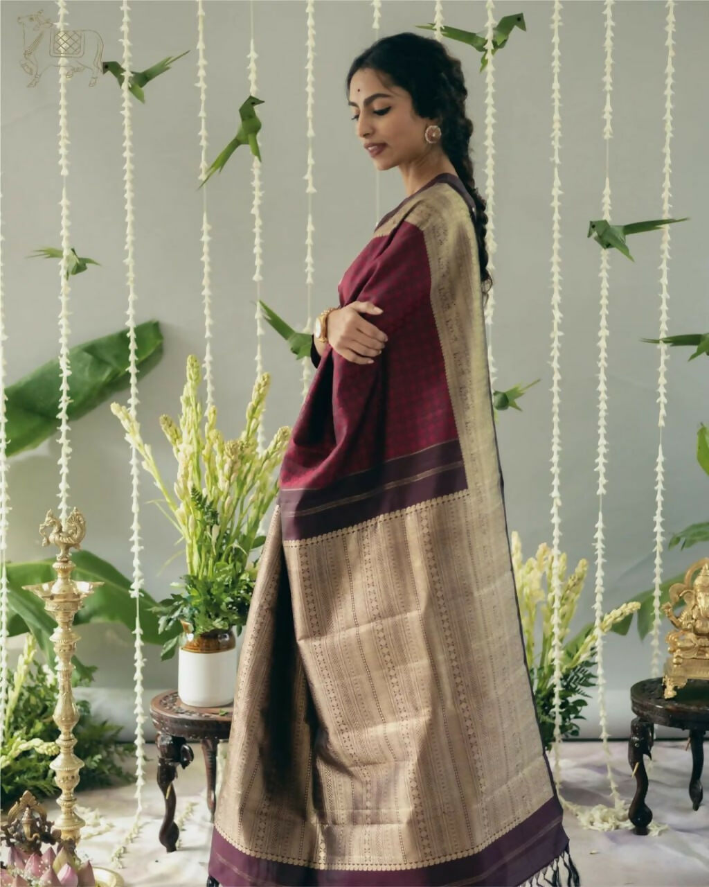 Preksha Creation Banarasi Soft Silk Women Red Saree - Distacart